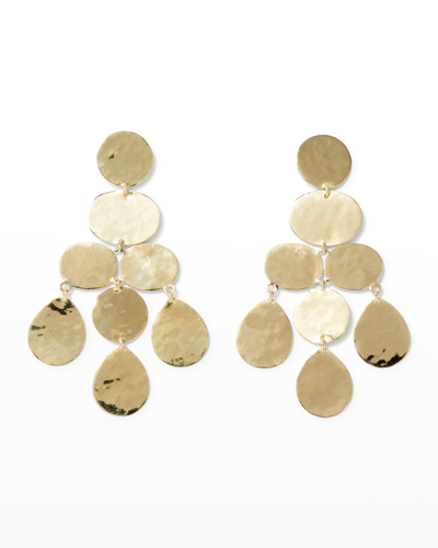Shop Ippolita 18k Classico Crinkle Small Chandelier Earrings In Gold