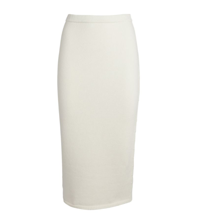 Shop St John Jersey Knit Midi Skirt In White