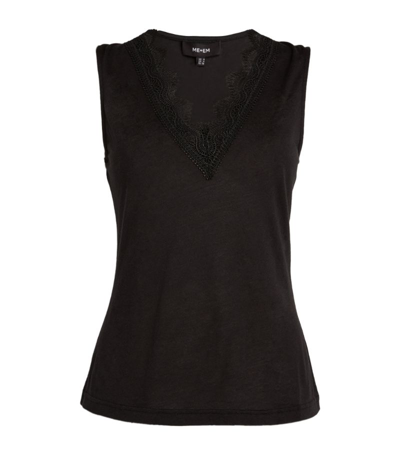 Shop Me+em Lace-trimmed Camisole In Black
