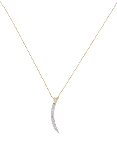 Shop Ela Rae Moon Crystal Charm Necklace In Gold