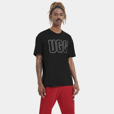 Shop Ugg Mens  Rhett Foil Logo T-shirt In Black