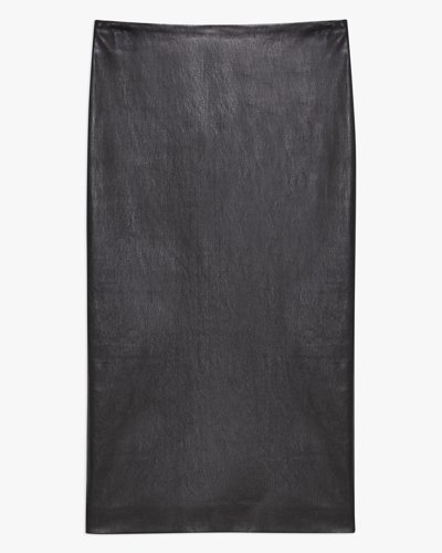 Shop Theory Women's Skinny Leather Pencil Skirt In Black