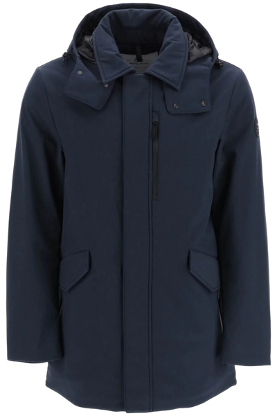 Shop Woolrich 'barrow' Softshell Jacket In Blue