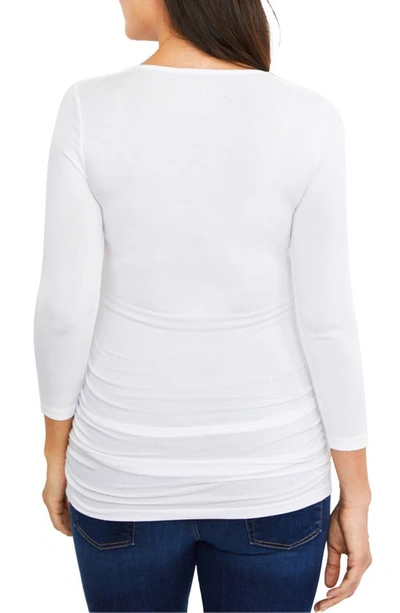 Shop A Pea In The Pod Ruched Maternity Top In White