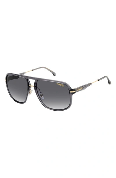 Shop Carrera Eyewear 60mm Gradient Square Sunglasses In Grey / Grey Shaded