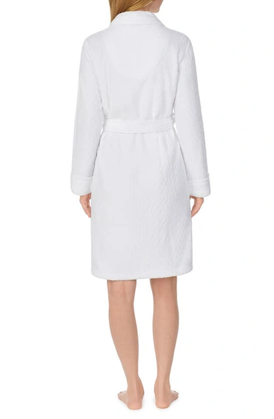Shop Lauren Ralph Lauren Clipped So Soft Robe In White