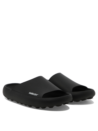 Ambush Round-toe Rubber Slides In Black