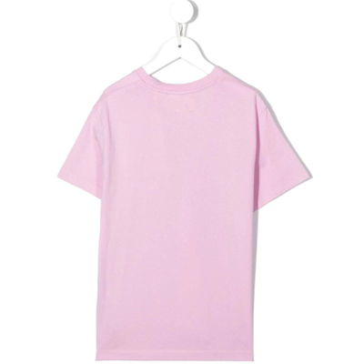 Shop Off-white Girls Pink Cotton T-shirt