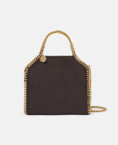 Shop Stella Mccartney Falabella Tiny Tote Bag In Chocolate Brown