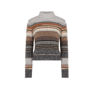 Shop Chloé Cashmere And Wool Jumper In Grey