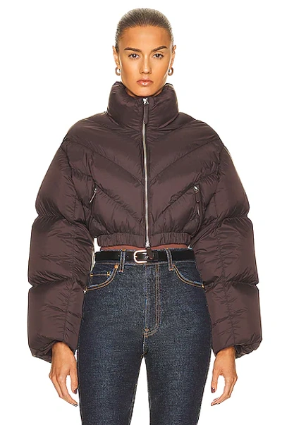 Shop Khaite Farine Puffer Jacket In Dark Brown