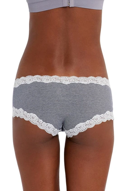 Shop A Pea In The Pod Lace Maternity Underwear In Navy Egret Stripe