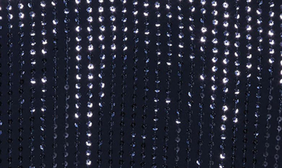 Shop Donna Karan Woman Long Sleeve Sequin Top In Navy