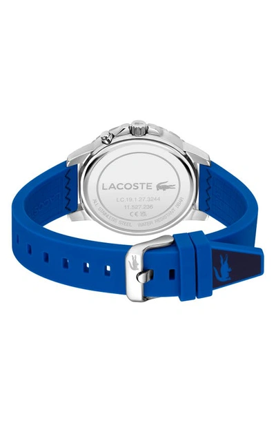 Shop Lacoste Endurance Silicone Strap Watch, 44mm In Navy