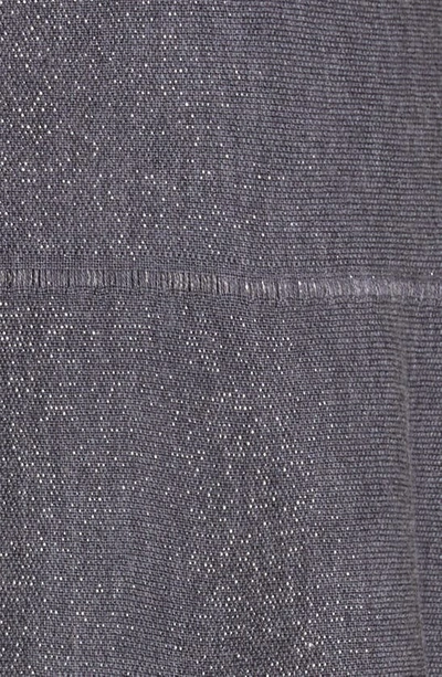 Shop Max Mara Cantu Metallic Wool Blend A-line Skirt In Dark Grey
