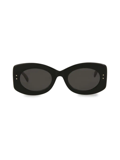 Shop Alaïa Women's 51mm Rectangle Sunglasses In Black