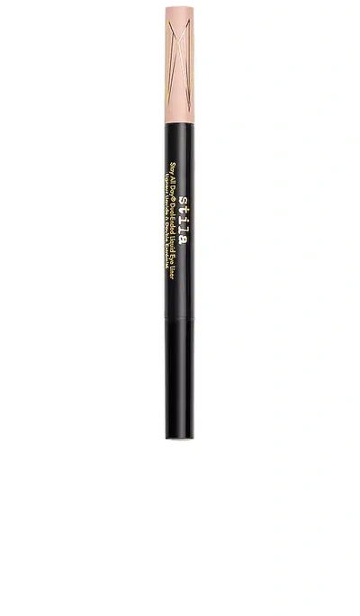 Shop Stila Stay All Day Dual-ended Liquid Eye Liner In Kitten Kosmo,intense Black