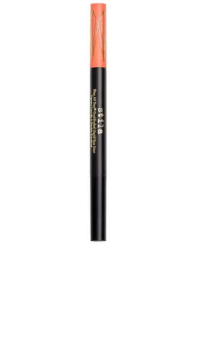 Shop Stila All Day Dual-ended Liquid Eye Liner In Tequila Sunrise,intense Black