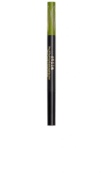 Stila All Day Dual-ended Liquid Eye Liner In Mojito,intense Black