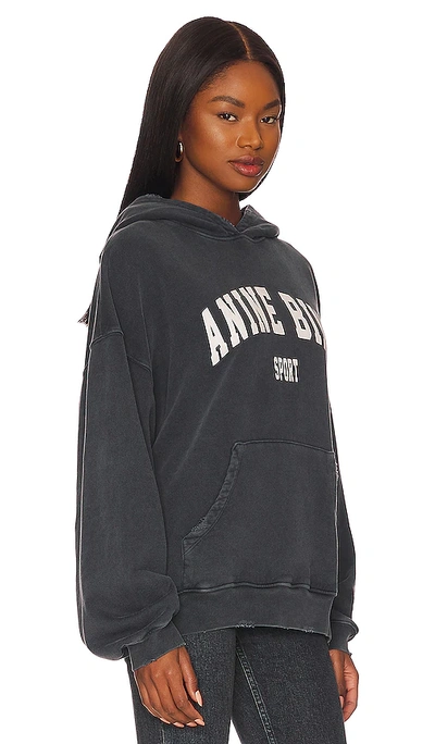 Shop Anine Bing Sport Harvey Sweatshirt In Washed Black