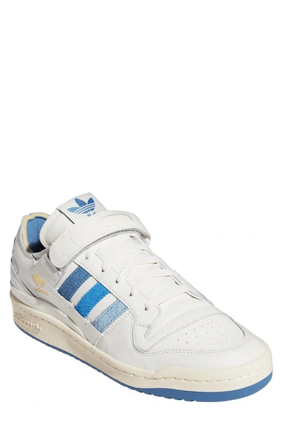 Shop Adidas Originals Forum 84 Low Sneaker In Cloud White/ Blue/ Blue