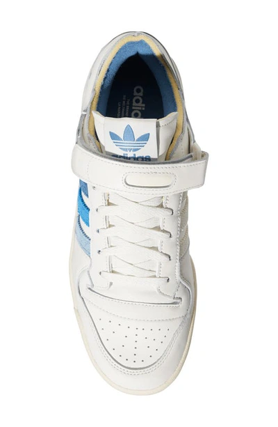 Shop Adidas Originals Forum 84 Low Sneaker In Cloud White/ Blue/ Blue