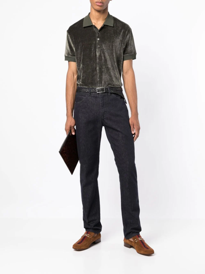 Ferragamo Gancini-patch Straight-leg Jeans In 141142