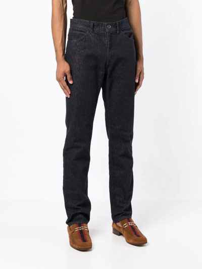 Ferragamo Gancini-patch Straight-leg Jeans In 141142