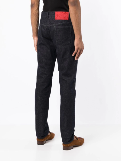 Ferragamo Gancini-patch Straight-leg Jeans In 141142
