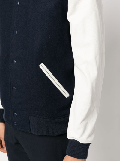 Zadig & Voltaire Birdih Panelled Bomber Jacket In Blau