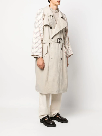 Maison Margiela Double-breasted Trench Coat In Nude