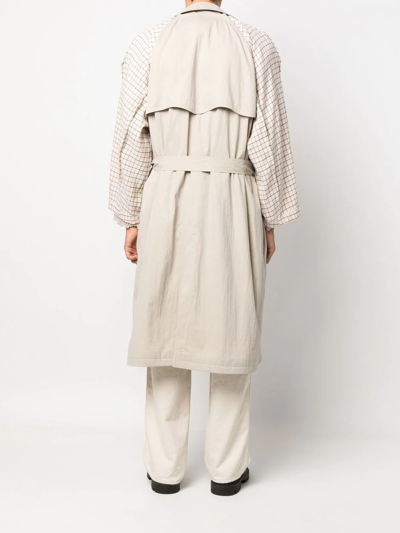 Maison Margiela Double-breasted Trench Coat In Nude