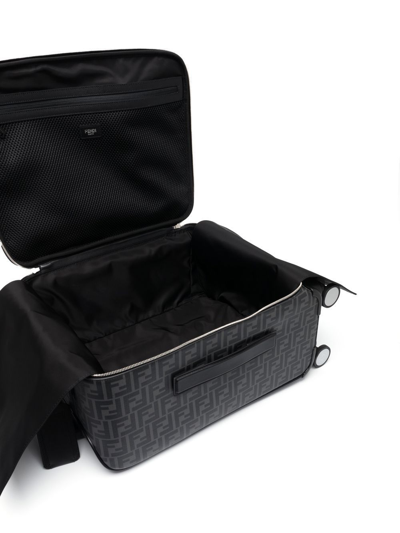 Shop Fendi Ff-logo Suitcase In Schwarz