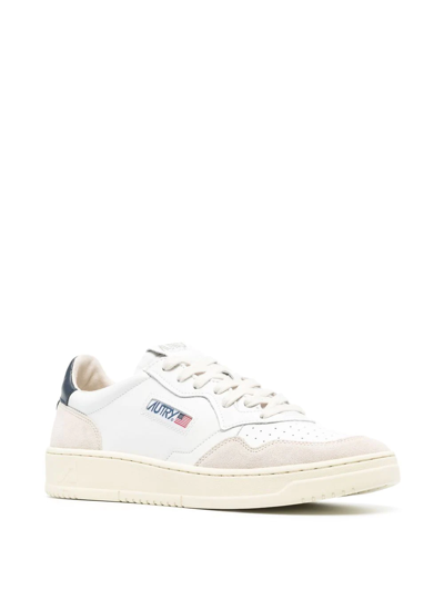 Shop Autry Medalist Suede-panel Sneakers In Weiss
