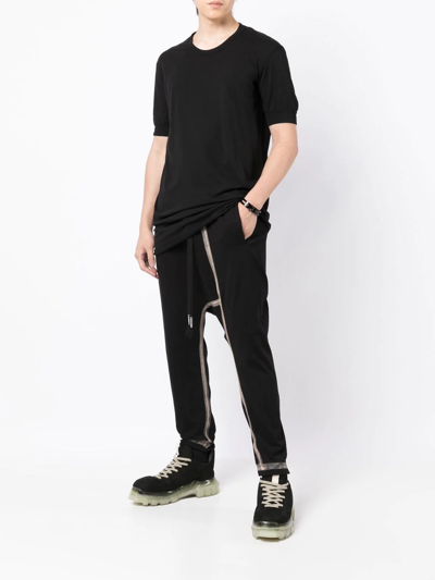Shop Boris Bidjan Saberi Panelled Drawstring-waist Track Pants In Schwarz
