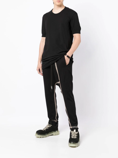 Boris Bidjan Saberi Panelled Drawstring-waist Track Pants In Schwarz
