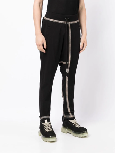 Shop Boris Bidjan Saberi Panelled Drawstring-waist Track Pants In Schwarz