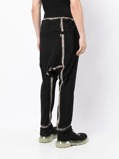 Boris Bidjan Saberi Panelled Drawstring-waist Track Pants In Schwarz