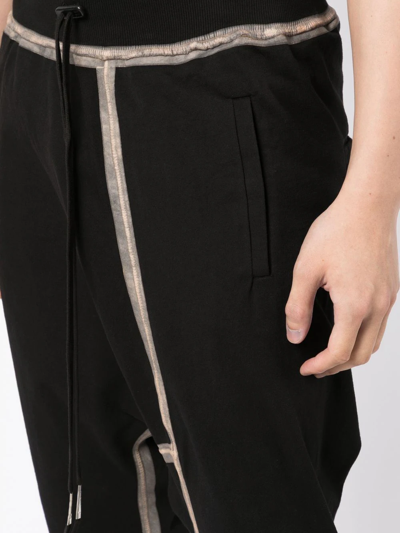 Boris Bidjan Saberi Panelled Drawstring-waist Track Pants In Schwarz
