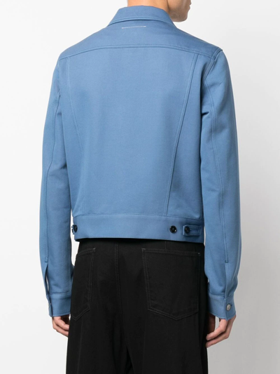 Mm6 Maison Margiela Button-down Fitted Jacket In Blau