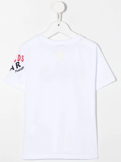 Shop Gcds Cartoon Logo-print T-shirt In Weiss