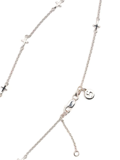 Shop Stolen Girlfriends Club Stolen Cross Choker Necklace In Silber