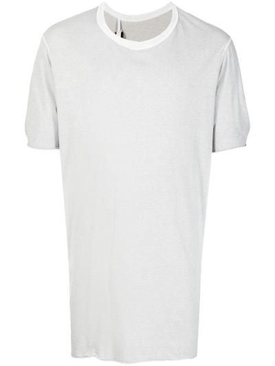 Shop Boris Bidjan Saberi Round-neck Cotton T-shirt In Grey