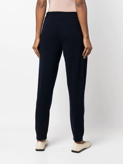 Lisa Yang Drawstring Tapered Cashmere Trousers In Blau