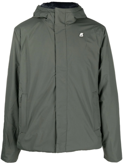K-way Logo-detail Windbreaker Jacket In Grün