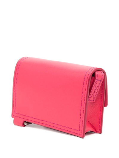 Shop Jacquemus Logo-lettering Messenger Bag In Rosa