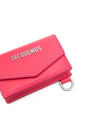 Shop Jacquemus Logo-lettering Messenger Bag In Rosa