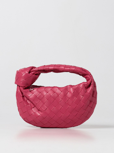 Shop Bottega Veneta Mini Jodie Woven Nappa Leather Bag In Strawberry