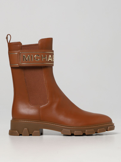 Shop Michael Kors Ridley Michael  Leather Ankle Boots
