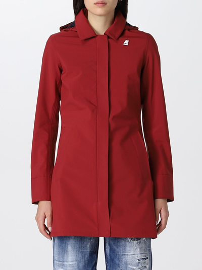 Shop K-way Jacket  Woman Color Red